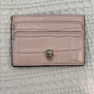 Alexander McQueen Pink Leather Card Holder